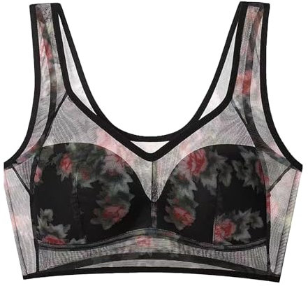 DFSDJEUW Recent+Orders Non Wired Bras for Women UK Plus Size Comfortable Push Up Bralettes Thin Breathable Seamless Support Underwear Soft Padded Soft Bras Black 3XL