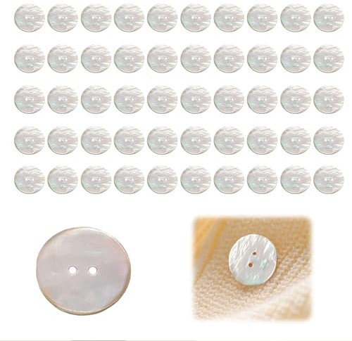 EUYKQNOI 50 Stück perlmutt knöpfe Natürliche Muschelknöpfe aus Perlmutt knöpfe perlmutt- 10MM，Lila Naturmuschel