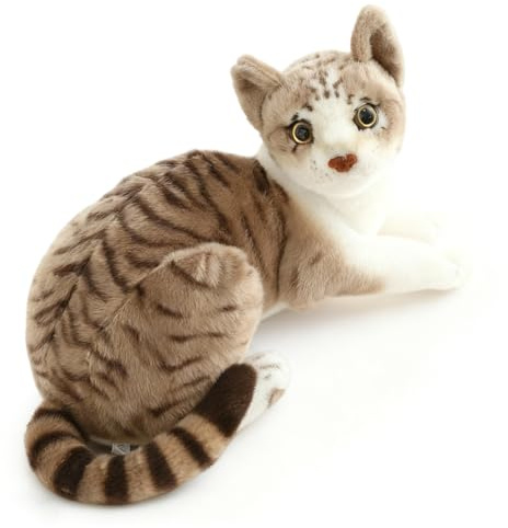 Piashow Kuscheltier Katze, 30cm Simulation Katze Kuscheltier Flauschigen Plüsch Katze Plüschtier für Kinder