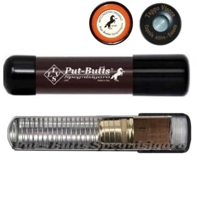 Made in Italy Spegni Sigaro Singolo per Toscano, Put-Butts Singolo Modello L 080 BASE. Tappo Visore Controllo Capsula Attiva-Esausta, per Toscanelli, per Toscani Ammezzati - Portasigari, Dark Brown