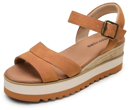 DREAM PAIRS Wedge Sandals for Women Platform Sandals | Bouncy soft foam midsole, 2.75 wedge heel, adjustable ankle buckle, lightweight materials, skin-friendly soft insole