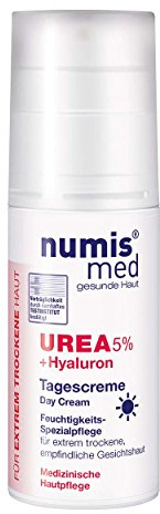 numis med Tagescreme mit 5% Urea - Hautberuhigende Gesichtspflege | für beanspruchte Gesichtshaut - vegane Gesichtscreme ohne Silikone, Parabene & Mineralöl - Hautpflege Gesicht Creme 6x50 ml