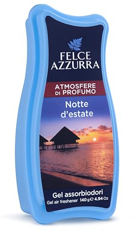 Felce Azzurra - Geruchsabsorbierendes Gel, Duftspender für kleine Räume, Schrank und Schubladen, geruchsabsorbierender Lufterfrischer mit langanhaltendem Duft, Raumduft, Duftspender 140 g