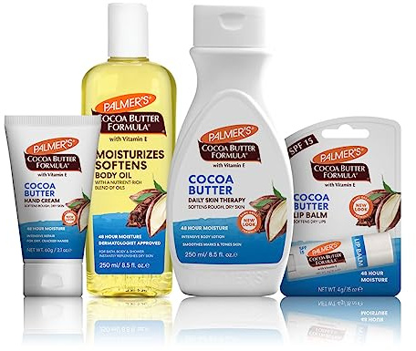 Palmer's Cocoa Butter Body Care Set | Body Lotion | Moisturising Body Oil | Concentrated Cream | Ultra Moisturising Lip Balm