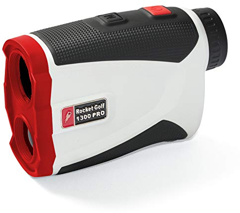 RocketGolf - Golf Laser Entfernungsmesser Birdie Pro Slope White - FlagFinder - 1300m Reichweite - Wasserabweisend - Rangefinder Golf