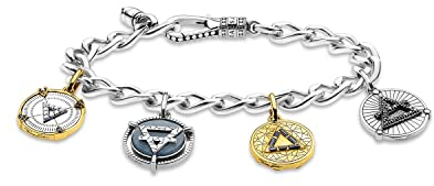 Thomas Sabo Herren Armband Elements of Nature gold-silber, aus geschwärztem 925er Sterlingsilber und 750er Gelbgold-Vergoldung, Länge: 18-19,5 cm, A2008-849-7-L19,5