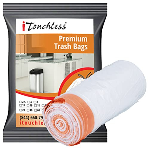 iTouchless Hohe Müllbeutel, 40 Stück, passend für 40 Liter, 15 Gallonen und 16 Gallonen, extra groß, starke Müllbeutel für Badezimmer, Küche, Müll, Recycling, Kompost