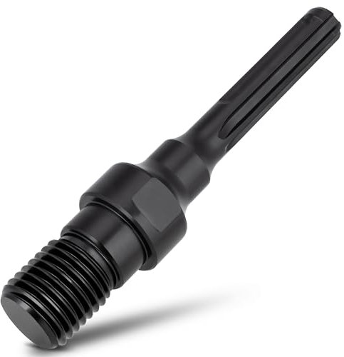 KSEIBI 919574 Power Bit Adapter - 1-1/4-7 Male to SDS Max Shank Adapter for Diamond Core Drill Bits | Short Adapter for Easy Drilling