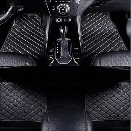 4 pezzi Tappetini Per Auto In Pelle per BMW Serie Série 2 Series 2er F45 Active Tourer 5-Seat 2014-2020 2021, Tappetini Abitacolo Impermeabile Anti Scivolo Tappetini Auto,Black
