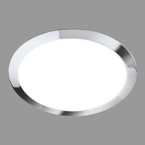 BRILONER – Deckenlampe für das Bad, Deckenleuchte mit neutralweißer Lichtfarbe, LED Lampe, Badezimmerlampe, Badlampe, IP44 Spritzwasserschutz, 310x65 mm, Chrom