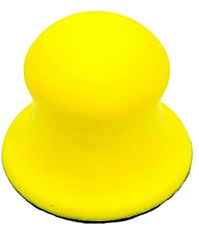 BESTonZON Pu Sandpapier Halter Gelber Polierpad Für Handarbeit Und Autopflege Leicht Staubfrei Für Haushaltsreinigung