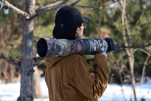 ROLANPRO Copriobiettivo impermeabile per Canon RF 200-800 mm F6.3-9 è USM antipioggia Custodia protettiva per obiettivo Canon RF 200 800 - #34 Jungle Camo impermeabile