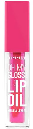 Rimmel Oh My Gloss! Lip Oil 003 Berry Pink, Juicy Shine, Hydrates & Naturally Plumps, Moisture Boost, Vitamin E, Replenishes & Restores the Lips, Coconut Oil, Non-Sticky, Vegan & Cruelty Free