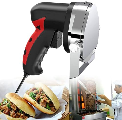 Weyot Cortador Eléctrico de Kebab, Cuchillo Eléctrico Doner Kebab, Cuchillo Eléctrico para Carne en Rodajas, Cuchillo Eléctrico para Carne Asada, Tiendas, Restaurantes