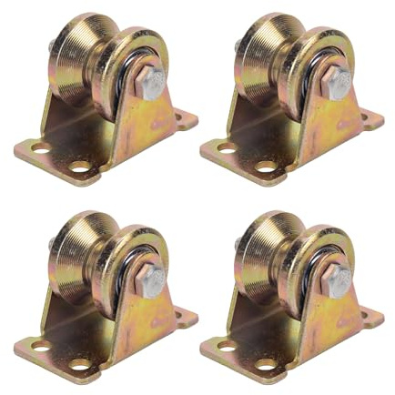 4 Stück Umlenkrollen für Seile, V-Nut-Rollenrad Stahl Lenkrollen Tragkraft 200kg, Umlenkrolle Stahlseil, Seilrollen, Seilrolle Mit Kugellager, Umlenkrolle Edelstahl, Mini Umlenkrolle.