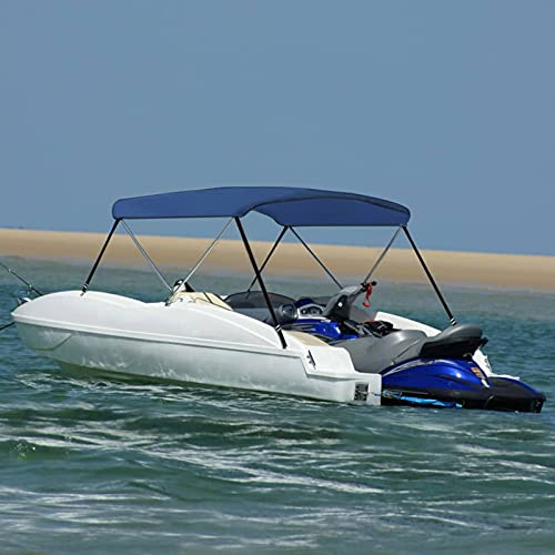 Faroom Toldo Bimini de 2 Arcos, Toldo para Barcos, Bimini para Barcos, Protección contra el Sol y la Lluvia, Accesorios Náuticos, Medidas 180 x 150 x 110 cm Azul