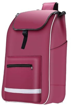 Perfeclan Bolsa de Repuesto para Carrito de Compras y Supermercado, Ligera y Portátil, Utilidad para Mano, Rojo
