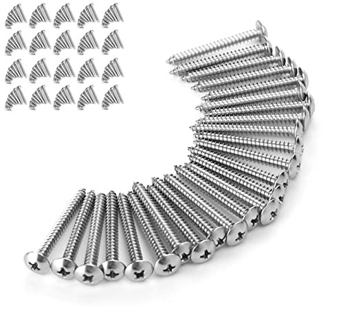 200 Stück M4 Edelstahl, Kreuzblechschraube, Blechschraube, Selbstschneidende Schrauben, Kombinationsset, Flachrundschrauben, Selbstbohrende Schraube, Holzarbeitsgröße