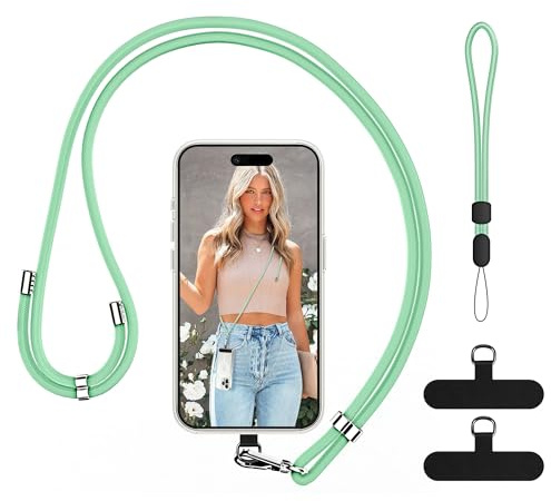 COCASES Phone Lanyard Crossbody with Tabs Adjustable Anti-Theft Wrist Strap | 2 Pack Phone Nylon Strap for Neck Multifunctional Universal Cellphone Chain for Outdoor Travel Compatible with Smartphone
