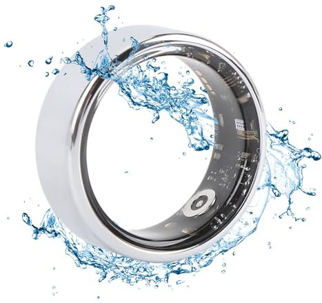 Plyisty Anillo Inteligente, Anillo de Seguimiento de Actividad Física, Rastreador de Salud Deportivo Inalámbrico con Aplicación, Rastreador de Actividad (Tamaño 11 (diámetro Interior 23