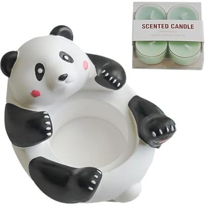 Velas de Gran éxito perfumadas | Candelador de Cinturones perfumados con 4 Vela votiva - Lindas artesanías de Yeso para té Light Stand para Centro de Mesa, decoración de estética en el hogar