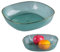 WakiHong 2 Pcs Stylish Designed Fruit Basket Green Snack Dessert Plate Decorative Bowl - Lightweight,Shatterproof,Dishwasher Safe - for Fruits,Veggies,Snacks - 24 * 6 cm(Green)