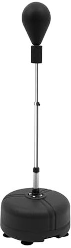 CHIMHOON Saco de boxeo de pie, saco de boxeo para adultos, ajustable, para adultos, niños, boxeo, equipo de entrenamiento, alivio del estrés y fitness (negro)