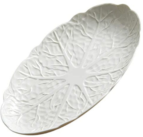 GALPADA Plato De Pescado De Cerámica Plato Ovalado Plato De Pescado Para Cocinar Al Vapor Plato Para Servir Platos Para Fiestas Platos Para Servir Comida Platos De Cena Porcelana