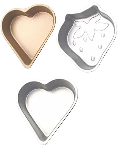 Homoyoyo 3 Pièces Moule à Gâteau Mini Plat de Cuisson pour Gâteaux Puddings Desserts Motifs Aléatoires