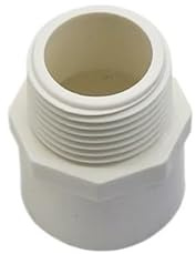 Supkancl 1PC 1/2 3/4 1 External Thread To Inner Diameter 20/25/32mm Male BSP Thread Adapter Water Pipe Fittings PVC Hose Repair Connector(WHITE,3/4'')