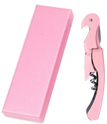 Limonadier Rose,Tire Bouchon Sommelier,Ouvre Bouteille de Vin Professionnel,Couteaux en Acier Inoxydable avec DéCapsuleur et Coupe-Capsule,avec Boîte Cadeau