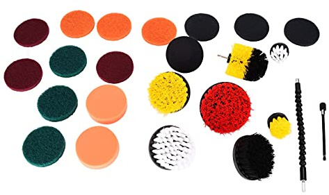Power Scrubber Brushes 24Pcs Electric Plastic PP Drill Scrubbing Brush Drillbrush Attachment Bathroom