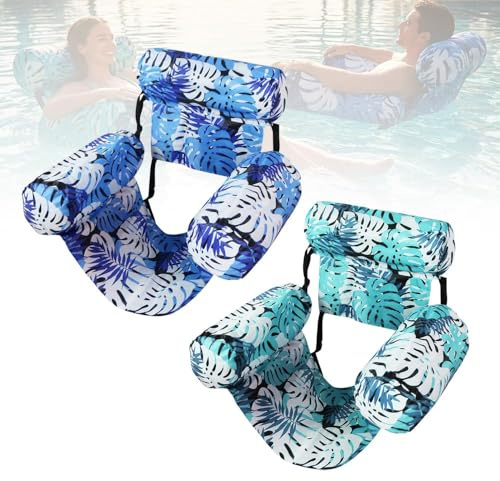 Aufblasbare Luftmatratze Pool für Erwachsene, Luftmatratze Wasser, Wasserhängematte Schwimmende Sofa Sessel Aufblasbar Schwimmmatratze Erwachsene, Aufblasbarer Pools Flöße Schwimmringe