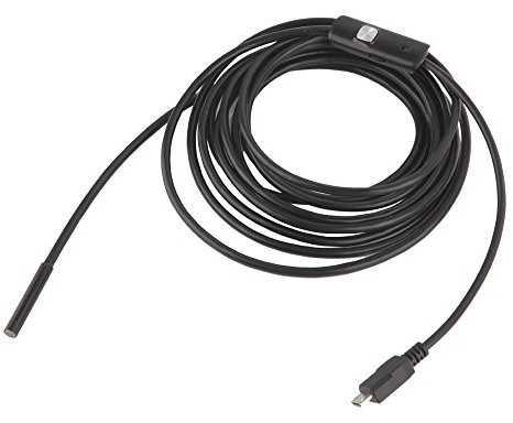 USB Endoskop BE-TOOL 2 in 1 IP67 Wasserdicht Boreskop Inspektionskamera mit 6 LED und 7M Schlangenkabel USB Adapter für Android Telefon Tablet Gerät - Kabellänge:2M