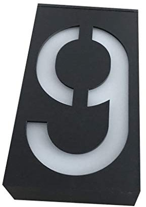 Tubayia - Lampada solare per numero civico, impermeabile, con numero civico