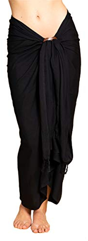 PANASIAM Sarong uni black, 190x116cm