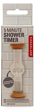 Kikkerland - 5 Minuten Dusch-Timer - Sanduhr mit Saugnapf für die Dusche