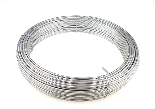 Garmix Spanndraht Bindedraht Verzinkt Maschendraht Zaun Metall Draht (50m, 3,4mm)