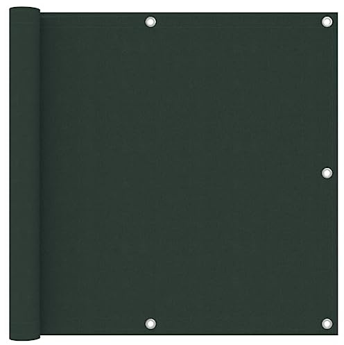 vidaXL Balkon Sichtschutz Bespannung Terrasse Windschutz Sonnenschutz Balkonbespannung Balkonverkleidung Dunkelgrün 90x300cm Oxford-Gewebe