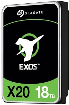 Seagate Exos X20 Enterprise 18TB HDD, interne Festplatte, Hyperscale 12GB/s SAS, 7.200 U/min, Modellnr.: ST18000NM000D