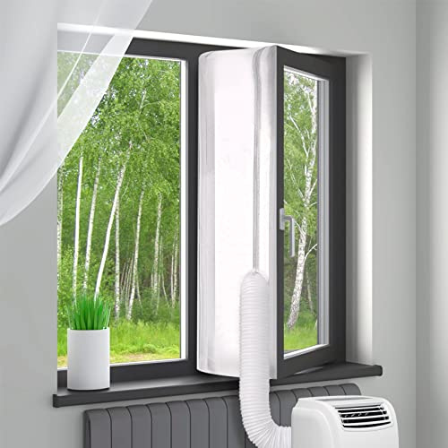 Maylove 600 cm Fensterabdichtung für Mobile Klimaanlagen, Wäschetrockner und Ablufttrockner, AirLock zur Befestigung an Fenstern, Dachfenstern, Fensterflügeln, ohne Bohrlöcher erforderlich