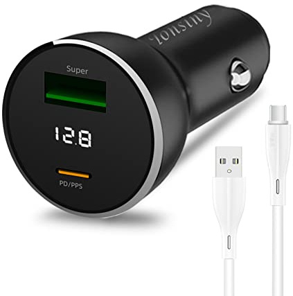 Caricabatteria da auto Supervooc con cavo da 1,5 m per OPPO Find X 9 8 Reno 14 13 OnePlus Open 15 13 12 Nord 2T CE, adattatore da auto con 2 porte da 12 V per accendisigari per Realme 15 14 13
