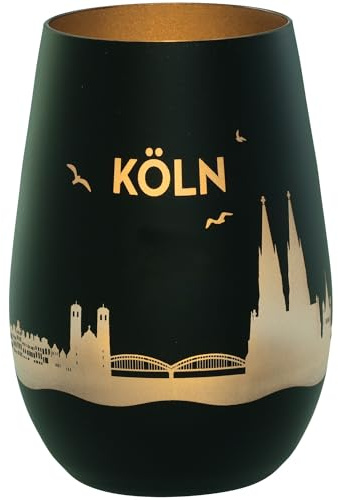 Goodtimes Windlicht Skyline Köln Schwarz & Silber