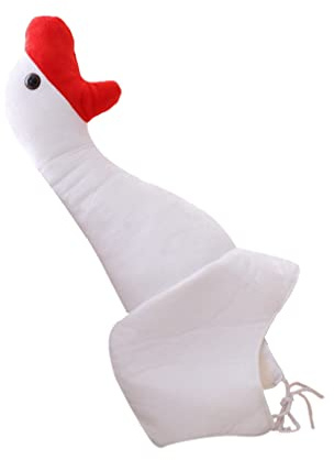 TOYANDONA Maschera da cappello a forma di oca divertente, cappello di peluche per adulti, bambini, Halloween, Pasqua, Natale, festa di compleanno, cosplay, oca