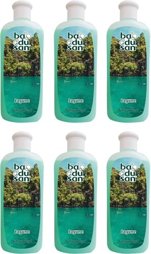 Badusan Schaumbad Lagune – 6er Pack (6×500 ml) | Frisch-belebender Lagunenduft | Pflegendes Schaumbad für entspannte Wellness-Momente | Hautfreundliche Formel