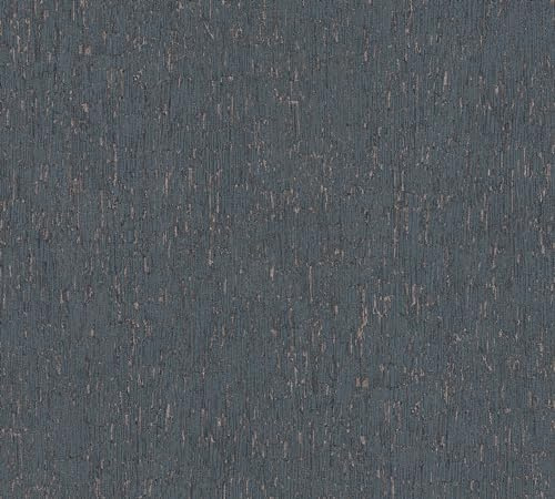 A.S. Création Smart Surfaces Einfarbige Vliestapete in Putzoptik 10,05 m x 0,53 m - Blau, Rosa, Kupfer - einfarbige Wandtapete für verschiedene Räume Made in Germany - 395622