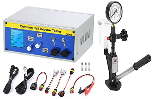 DLAZUM Kompressionskit für Diesel-Einspritzdüsen-Tester, CIT800 Diesel-Common-Rail-Injektor-Tester, Diesel-Piezo-Einspritzdüsen-Tester + S60H-Injektor-Validator