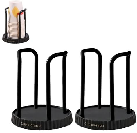 Morkite Dispenser per Bicchieri di Carta - 2 Pacchi Portabottiglie per Tazze da tè, Supporto per Espositore per Tazze, Dispenser per Bicchieri di Plastica, Porta Bicchierini Caffe per Casa, Ufficio