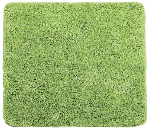 Brandsseller Tappeto da bagno 50x50 cm Tappetino da bagno Zerbino da bagno Tappeto da doccia quadrato in ciniglia antiscivolo assorbente lavabile in lavatrice - Verde