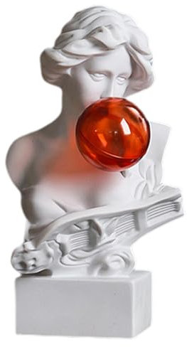Busto classico di David, elegante scultura artistica da tavolo, statua artistica da scrivania | Figura di David in resina unica che bolle, ornamento decorativo impermeabile per libreria